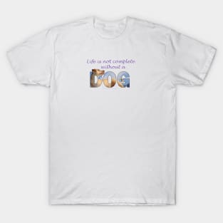 Life is not complete without a dog - labrador oil painting word art T-Shirt